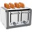 Dualit Architect 4 Slice Toaster | Stainless Steel with Grey Trim|Extr