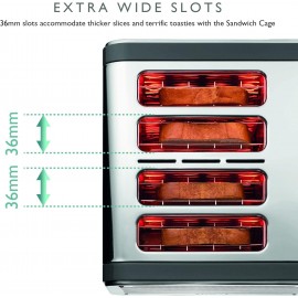 Dualit Architect 4 Slice Toaster | Stainless Steel with Grey Trim|Extr