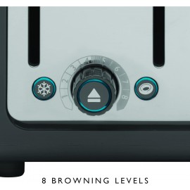 Dualit Architect 4 Slice Toaster | Stainless Steel with Grey Trim|Extr