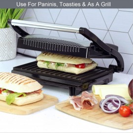 Quest 34340 Panini Press and Grill Sandwich Maker/Compact Stainless St