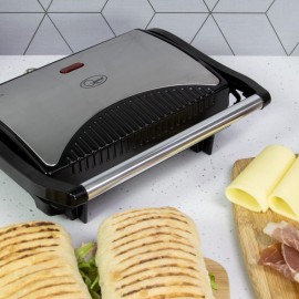 Quest 34340 Panini Press and Grill Sandwich Maker/Compact Stainless St