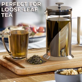Cafe Du Chateau Stainless Steel French Press Coffee Maker - 34oz Versa