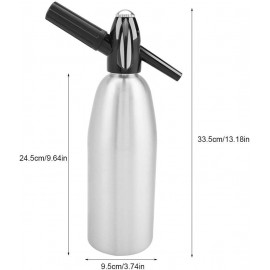Soda Machine,1L Portable Alloy Homemade Carbonator Seltzer Water Gun M