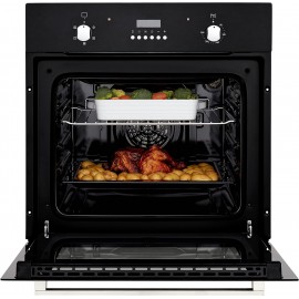 Cookology FOD60BK 60cm Large Built-in Electric True Fan Oven in Black