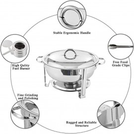 Aspect Round Chafing Dish Buffet Set - 4.5Liter (30Cm Diameter) - Stai