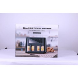 9L Dual Air Fryer with Visual Window, XL Capacity, 2 Drawers, 9-In-1 C