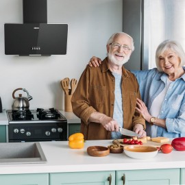 CIARRA CBCB6725 Angled Cooker Hood 60cm with CBCF002X2 Carbon Filters