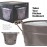 BBQ Barbecue Outdoor Eating - Grey 33cm Portable Charcoal Bucket with