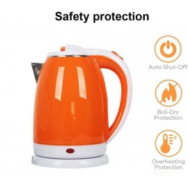 Electric Kettle - Double Layer Coated Anti-Scald Steel, Anti-Dry Burni