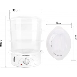 Aigostar 3 Tier Food Steamer, Electric Vegetable Steamer with BPA Free