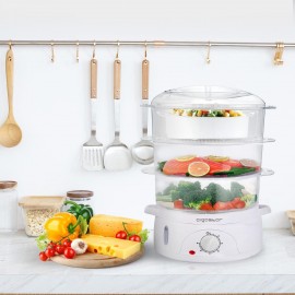 Aigostar 3 Tier Food Steamer, Electric Vegetable Steamer with BPA Free