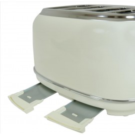 Charles Bentley 1.7L Kettle & 4 Slice Toaster Set Cream & Chrome Fast