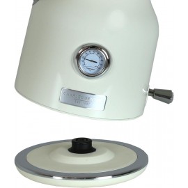 Charles Bentley 1.7L Kettle & 4 Slice Toaster Set Cream & Chrome Fast