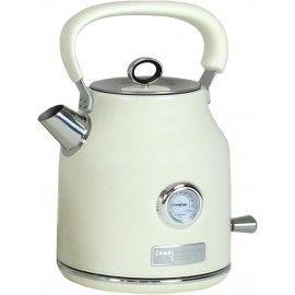 Charles Bentley 1.7L Kettle & 4 Slice Toaster Set Cream & Chrome Fast