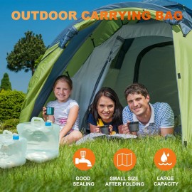 2 Pack Collapsible Water Container with Spigot 2.6 Gallon, Foldable Ca