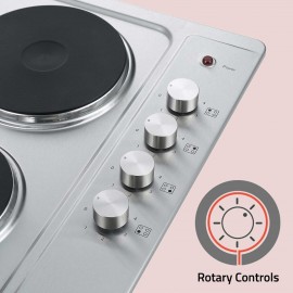 Cookology SEP601SS 60cm Built-in Cooktop Solid Plate Electric Hotplate