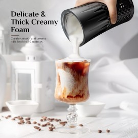 Dallfoll 4-in-1 Automatic Milk Frother, Electric Milk Steamer, Hot and