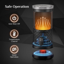 Dallfoll 4-in-1 Automatic Milk Frother, Electric Milk Steamer, Hot and