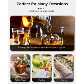 COSTWAY Commercial Ice Maker Machine, 50kg/24H tainless Steel Ice Cube