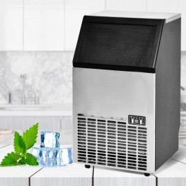 COSTWAY Commercial Ice Maker Machine, 50kg/24H tainless Steel Ice Cube