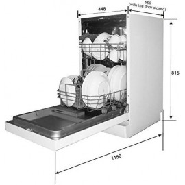 Cookology CBID450 Slimline Freestanding Integrated Dishwasher 45cm wit