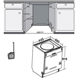 Cookology CBID450 Slimline Freestanding Integrated Dishwasher 45cm wit