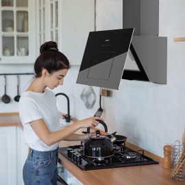 CIARRA Angled Cooker Hood 60cm CBCB6736M 650m³/h Recirculating Ducting