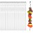 Jsdoin Kebab Skewers 20PCS Stainless Steel BBQ Grilling Skewers 38cm R