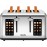 Mecity 4 Slice Toaster Touch Screen Control 4 Wide Slot, Stainless Ste