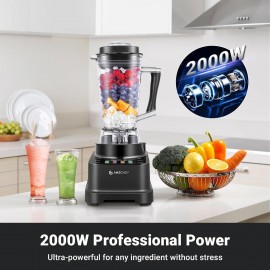 AMZCHEF Blender with Color Screen LED Control Panel, Dark Black