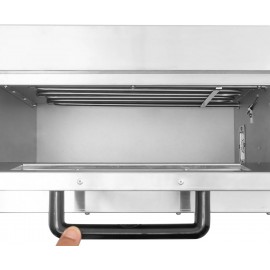 ROMYIX 2000W Electric Pizza Oven, 1 Chamber Commercial Stainless Steel