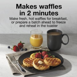 Proctor Silex Mini Waffle Maker Machine with 4” Round Non-stick Grids,