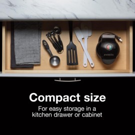 Proctor Silex Mini Waffle Maker Machine with 4” Round Non-stick Grids,