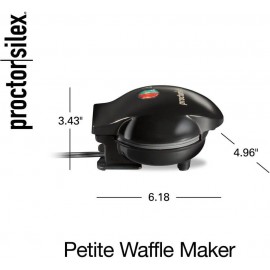 Proctor Silex Mini Waffle Maker Machine with 4” Round Non-stick Grids,