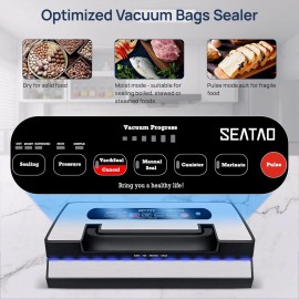 SEATAO VH5188 Automatic Vacuum Sealer Machine, 90kPa Multifunction Com
