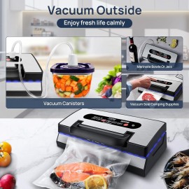 SEATAO VH5188 Automatic Vacuum Sealer Machine, 90kPa Multifunction Com