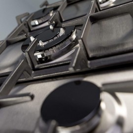 SIA 70cm Stainless Steel 5 Burner Gas Hob And Extractor Chimney Cooker