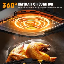 Aigostar Air Fryer 4L Air Fryers Oven with 8 Presets, Shake Reminder,