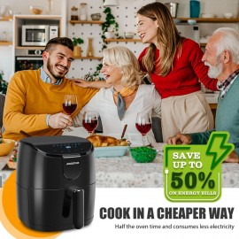 Aigostar Air Fryer 4L Air Fryers Oven with 8 Presets, Shake Reminder,