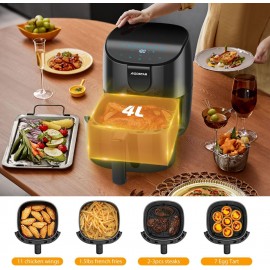 Aigostar Air Fryer 4L Air Fryers Oven with 8 Presets, Shake Reminder,