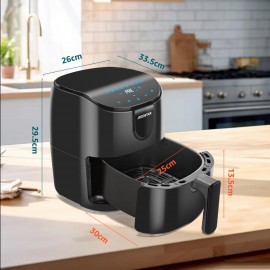 Aigostar Air Fryer 4L Air Fryers Oven with 8 Presets, Shake Reminder,