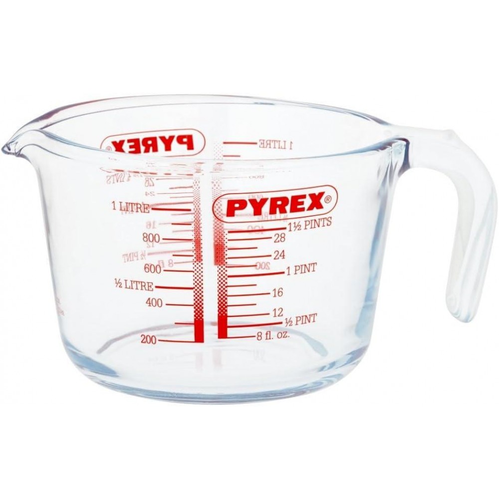 Pyrex Glass Measuring Jug, Transparent, 1 Litre