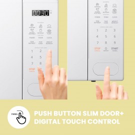 COMFEE CMO-C20M1WH Retro Microwave with 11 power levels, Fast Multi-st