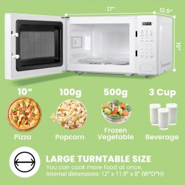 COMFEE CMO-C20M1WH Retro Microwave with 11 power levels, Fast Multi-st
