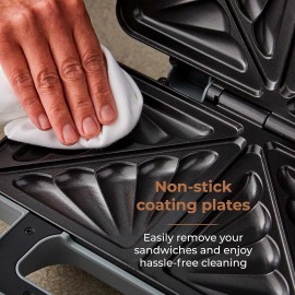 Tower T27036RGG Cavaletto Sandwich Maker with Deep Fill Ridge Plates,