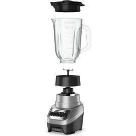 BLACK+DECKER PowerCrush Countertop Blender, BL1230SG, 6-Cup Glass Jar,