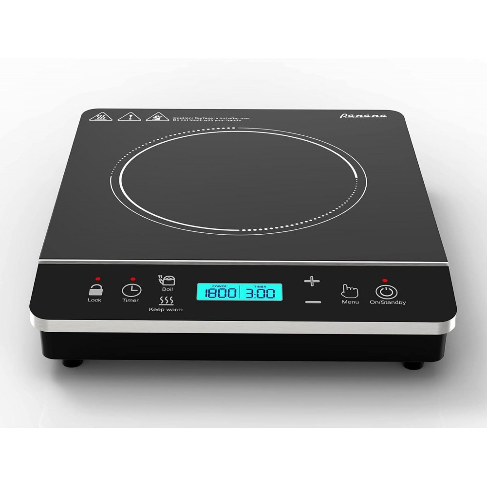 Panana Portable Induction Cooktop, 1800 Watts Induction Burner with LC