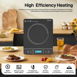 Panana Portable Induction Cooktop, 1800 Watts Induction Burner with LC