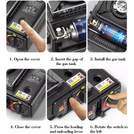 Taylor & Brown Black Portable Camping Stove with Cary Case | EN417 Com