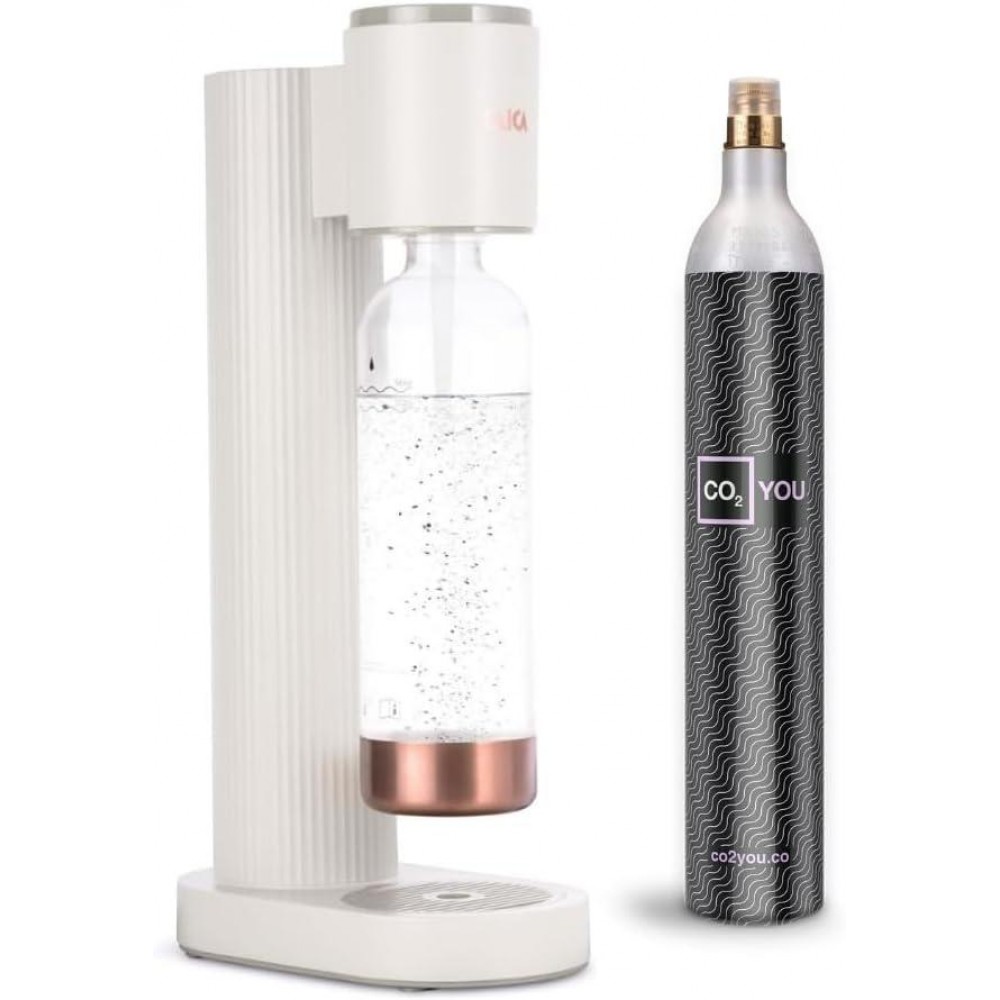 LAICA Sparkling Water Maker Machine with 1L PET Bottle, Variable Manua